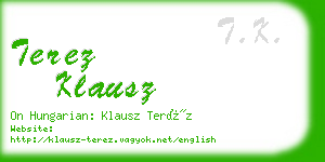 terez klausz business card